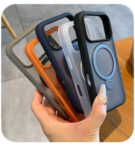 Funda Uso Rudo Silicona con Stand MagSafe iPhone